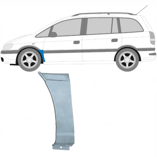 OPEL ZAFIRA 1999-2005 VORNE KOTFLÜGEL REPARATURBLECH / LINKS