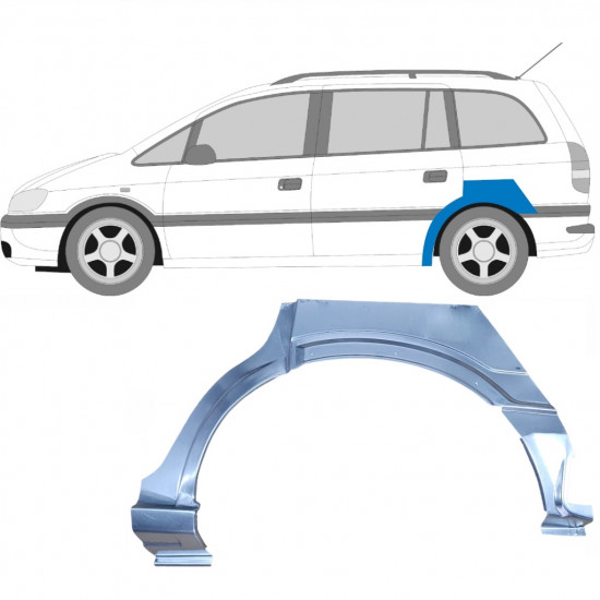 OPEL ZAFIRA 1999-2005 RADLAUF REPARATURBLECH / LINKS