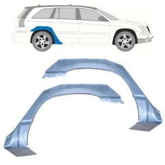 Reparaturblech Kotflügel hinten für Chrysler Pacifica 2003-2007 / Links+Rechts / Satz 9970