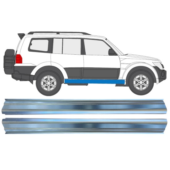 Reparaturblech Schweller für Mitsubishi Pajero 2006-2021 / Links+Rechts / Satz 16351
