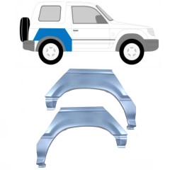 Reparaturblech Kotflügel hinten für Mitsubishi Pajero 1991-2001 / Links+Rechts / Satz 10668