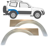 Reparaturblech Kotflügel hinten für Mitsubishi Pajero 2006-2021 / Links+Rechts / Satz 14839