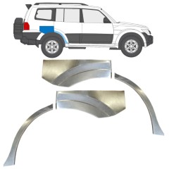 Reparaturblech Kotflügel hinten für Mitsubishi Pajero 2006-2021 / Links+Rechts / Satz 14842