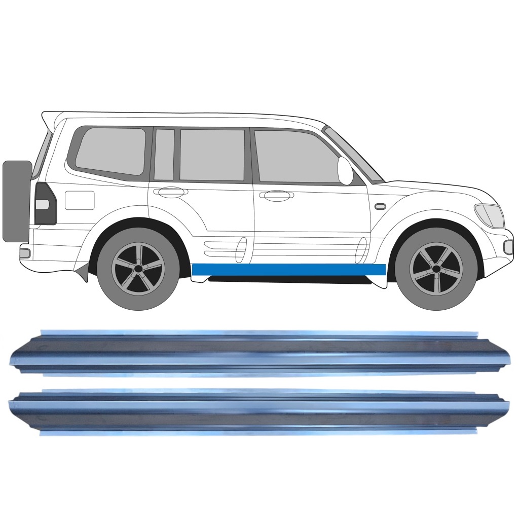 Reparaturblech Schweller Für Mitsubishi Pajero 1999-2006 / Links+Rechts / Satz 11362