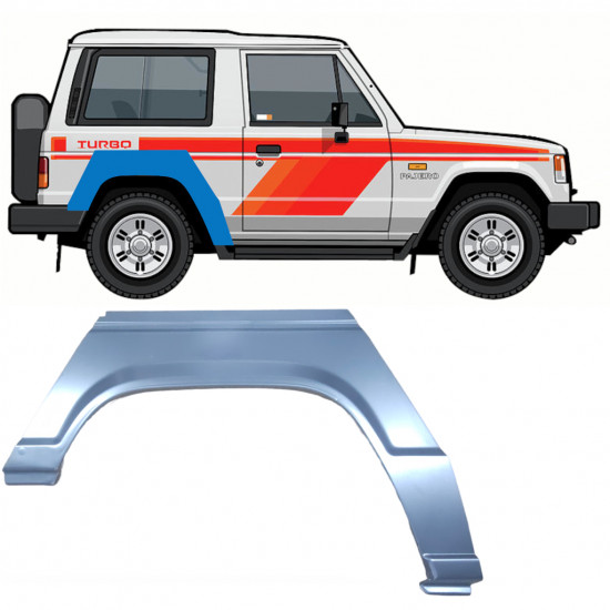 MITSUBISHI PAJERO 1982-1992 3-TÜR RADLAUF REPARATURBLECH / RECHTS