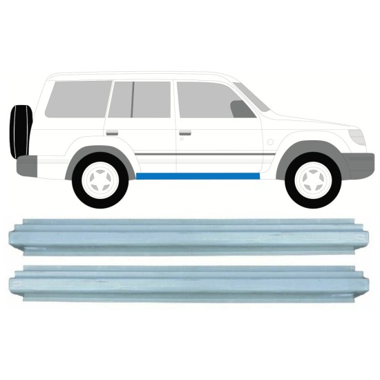 Reparaturblech Schweller für Mitsubishi Pajero 1991-2001 / Links+Rechts / Satz 16000