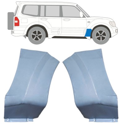 Reparaturblech Kotflügel vorne für Mitsubishi Pajero 1999-2006 / Links+Rechts / Satz 16903