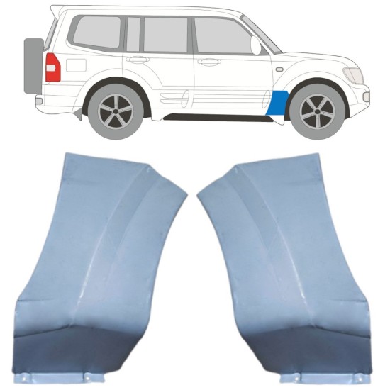 Reparaturblech Kotflügel vorne für Mitsubishi Pajero 1999-2006 / Links+Rechts / Satz 16903