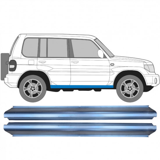 MITSUBISHI PAJERO PININ 1998-2007 SCHWELLER REPARATURBLECH / RECHTS + LINKS / SATZ