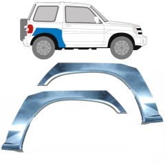 Reparaturblech Kotflügel hinten für Mitsubishi Pajero Pinin 1998-2007 / Links+Rechts / Satz 9204