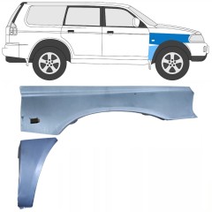 Reparaturblech Kotflügel vorne für Mitsubishi Pajero Sport 1996-2008 / Rechts / Satz 8542
