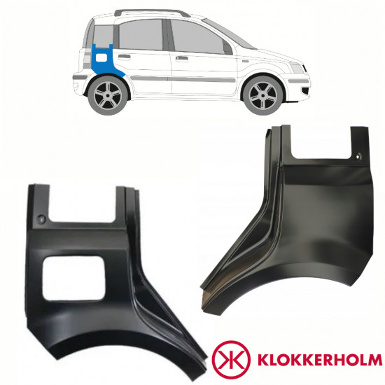 FIAT PANDA 2003-2012 HINTEN KOTFLÜGEL REPARATURBLECH / SATZ