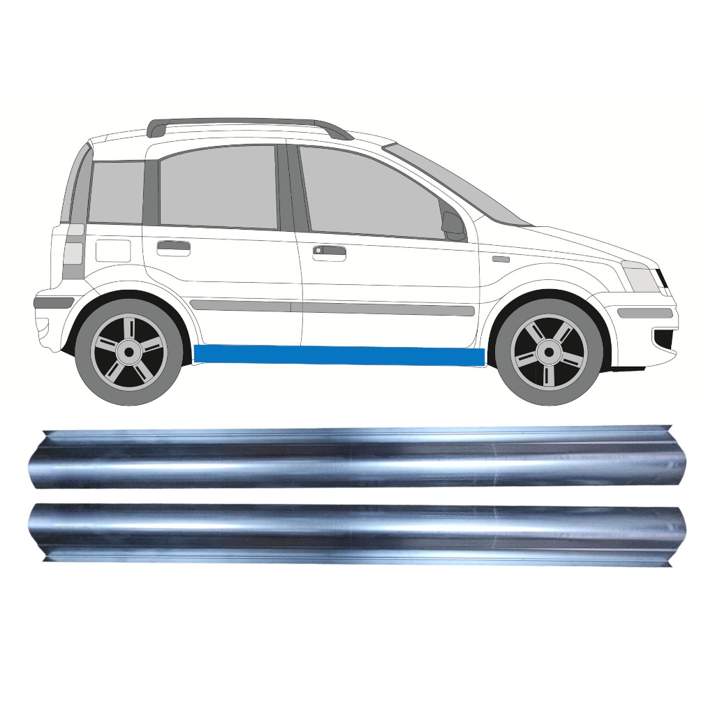 Reparaturblech Schweller Für Fiat Panda 2003-2012 / Links = Rechts (Symmetrisch) / Satz 10481