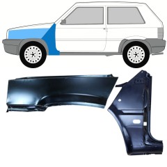 Reparaturblech Kotflügel vorne für Fiat Panda 1980-2002 / Links / Satz 11817