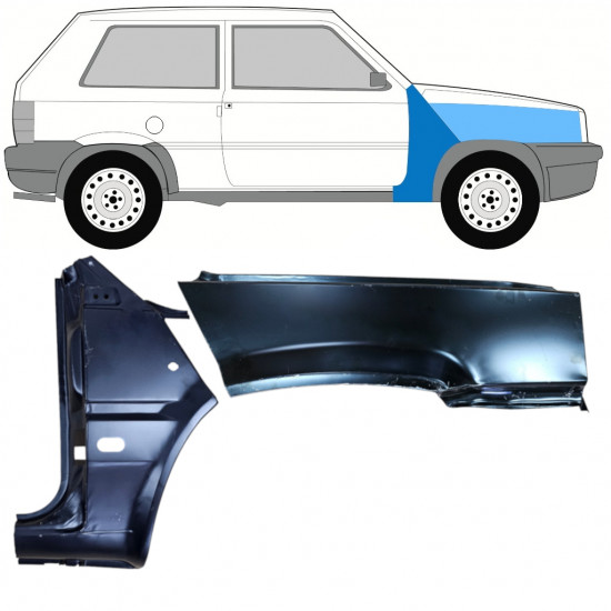 FIAT PANDA 1980-2002 VORNE KOTFLÜGEL REPARATURBLECH / SATZ / RECHTS