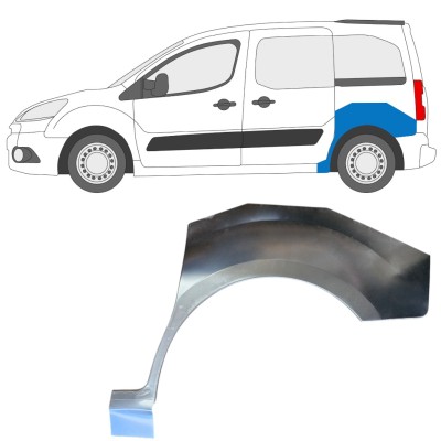 Reparaturblech Kotflügel hinten für Peugeot Partner 2008-2018 / Links 15866
