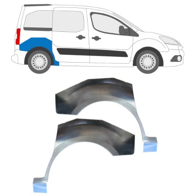 Reparaturblech Kotflügel hinten für Peugeot Partner 2008-2018 / Links+Rechts / Satz 15867