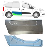 Reparaturblech für Schiebetür, außen unten für Citroen Berlingo 2008-2018 / Rechts 17086