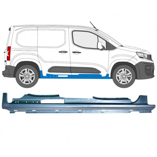 Voll schweller für Peugeot Partner 2018-2023 / Rechts 12875