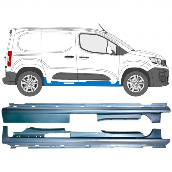 Voll schweller für Peugeot Partner 2018-2023 / Links / Rechts / Links+Rechts / Satz 12881