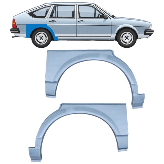 Reparaturblech Kotflügel hinten für Volkswagen Passat B2 1980-1988 / Links+Rechts / SEDAN / HATCHBACK / Satz 10472