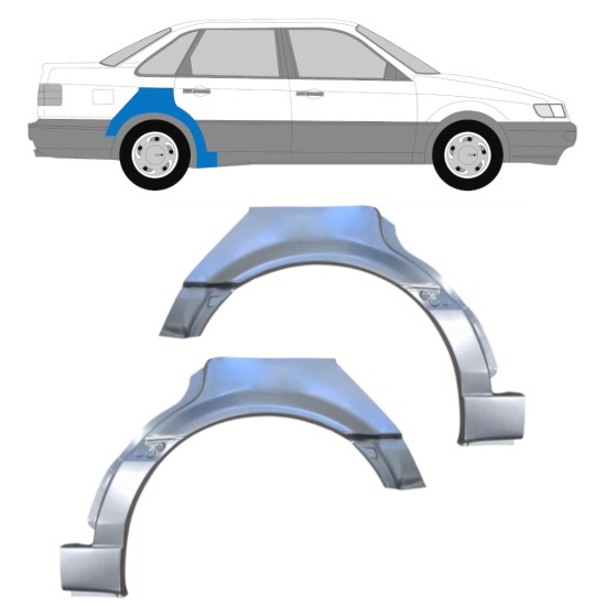 Reparaturblech Kotflügel hinten für Volkswagen Passat B4 1993-1996 / Links+Rechts / Satz 16082