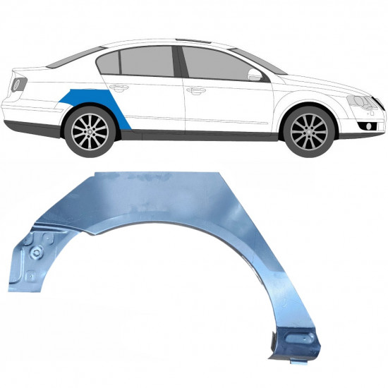 VW PASSAT B6 2005-2010 RADLAUF REPARATURBLECH / RECHTS