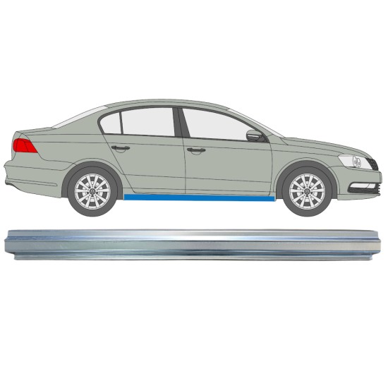 Reparaturblech Schweller für Volkswagen Passat B7 2010-2015 / Rechts 16355