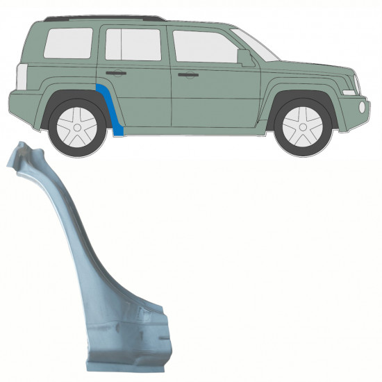 JEEP PATRIOT 2006- RADLAUF REPARATURBLECH / RECHTS