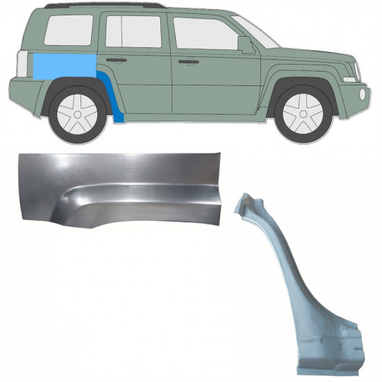 JEEP PATRIOT 2006- RADLAUF REPARATURBLECH / SATZ / RECHTS