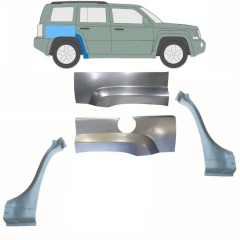 Reparaturblech Kotflügel hinten für Jeep Patriot 2006- / Satz 10839