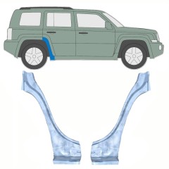 Reparaturblech Kotflügel hinten für Jeep Patriot 2006- / Links+Rechts / Satz 10836