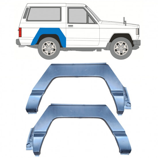 NISSAN PATROL 1979-1993 HINTEN RADLAUF REPARATURBLECH / SATZ