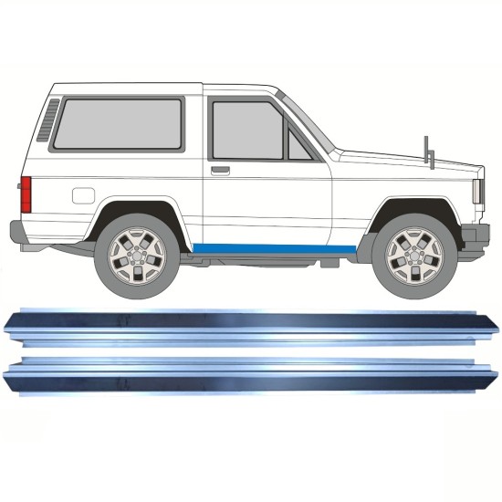 Reparaturblech Schweller für Nissan Patrol K160 1979-1990 / Links+Rechts / Satz 16291