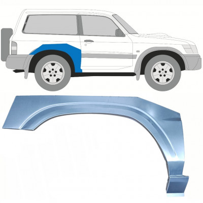 NISSAN PATROL 1997-2009 3-TÜR RADLAUF REPARATURBLECH / RECHTS