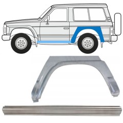 Reparaturblech Schweller + Kotflügel hinten für Nissan Patrol Y60 GY60 1990-1997 / Links / Satz 11541