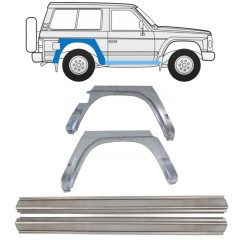 Reparaturblech Schweller + Kotflügel hinten für Nissan Patrol Y60 GY60 1990-1997 / Links+Rechts / Satz 11542