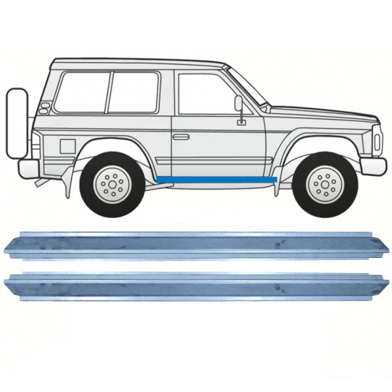 NISSAN PATROL 1990-1997 3 TÜR SCHWELLER REPARATURBLECH / RECHTS = LINKS / SATZ