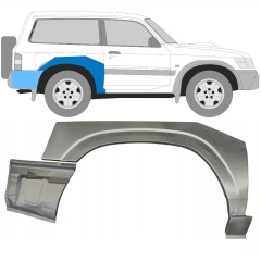 Reparaturblech Kotflügel hinten für Nissan Patrol Y61 GY61 1997-2009 / Rechts / Satz 10798