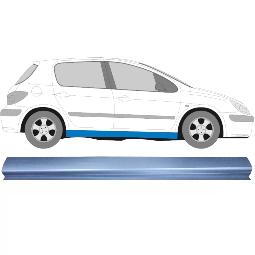 Reparaturblech Unterer Schweller Für Peugeot 307 2001-2008 / Rechts 8501