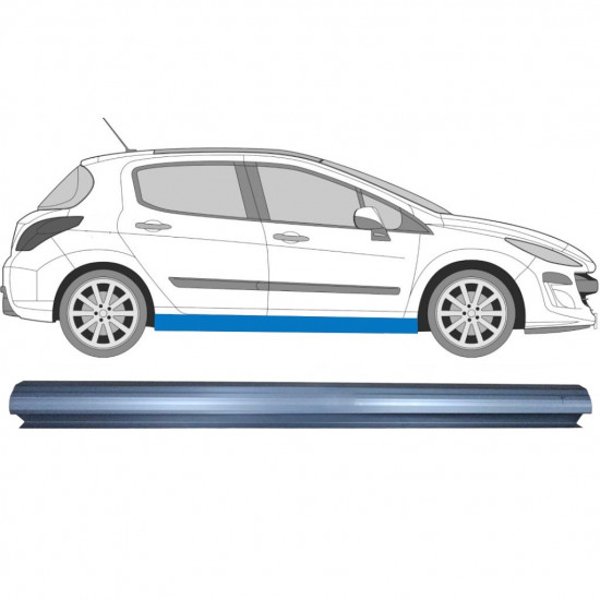 PEUGEOT 308 2007-2013 SCHWELLER REPARATURBLECH / RECHTS