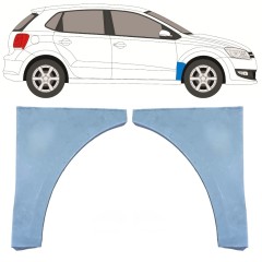 Reparaturblech Kotflügel vorne für Volkswagen Polo 2009-2017 / Links+Rechts / Satz 10513