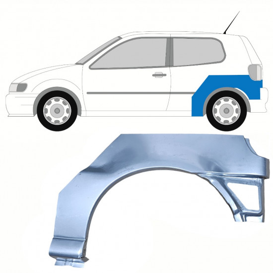 VW POLO 1994-1999 HINTEN KOTFLÜGEL REPARATURBLECH / LINKS