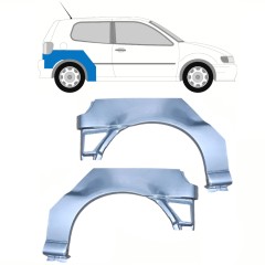 Reparaturblech Kotflügel hinten für Volkswagen Polo 1994-1999 / Links+Rechts / Satz 10193