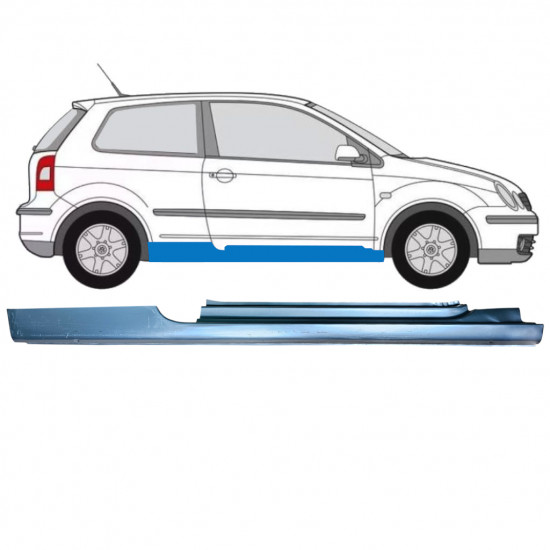 Voll schweller für Volkswagen Polo 2001-2009 / Rechts 12856