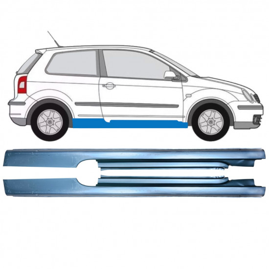 Voll schweller für Volkswagen Polo 2001-2009 / Links+Rechts / Satz 12858