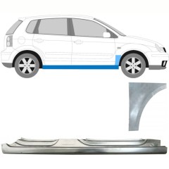 Voll schweller + Reparaturblech Kotflügel vorne für Volkswagen Polo 2001-2009 / Rechts / Satz 8729