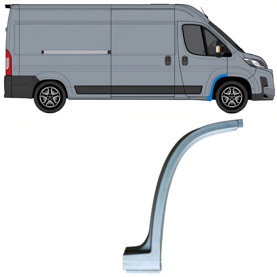 Reparaturblech vorderer Radlauf für Toyota Proace Max 2024- / Rechts 16835