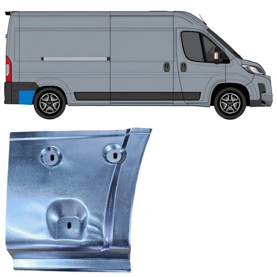Reparaturblech hinterer Kotflügel hinteres Teil