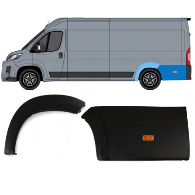 Set von hinteren Radlaufleisten mit Lampe für Toyota Proace Max 2024- / Links 15890